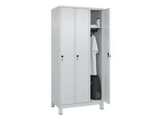 locker,HxBxD 1950x900x500mm,3vak,vak B 300mm,draaigrendel,voeten - 3