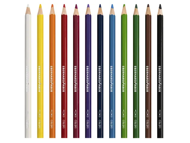 Crayon de couleur aquarellables Eberhard Faber carton 12pcs+pinceau