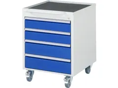 mobiel ladeblok HxBxD 745x580x650mm 4laden romp RAL7035 front RAL5010