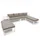 Loungeset aluminium Wit/Grijs 8-zits tuinset met bijzettafel