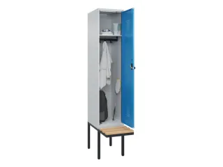 locker met bank,HxBxD 2120x400x815mm,1vak,vak B 400mm,draaigrendel - 1