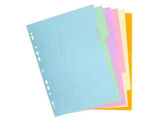 Tabblad karton 180g Forever 6-delig A4 Pastel Assorti - 2