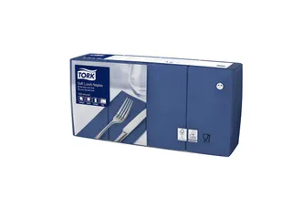 Tork 477419 Soft Lunchservet Advanced Donkerblauw 33x33cm - 1
