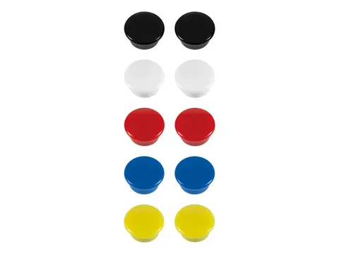 Magneet Westcott assorti pak à 10st. Ø 15x8mm, 100g