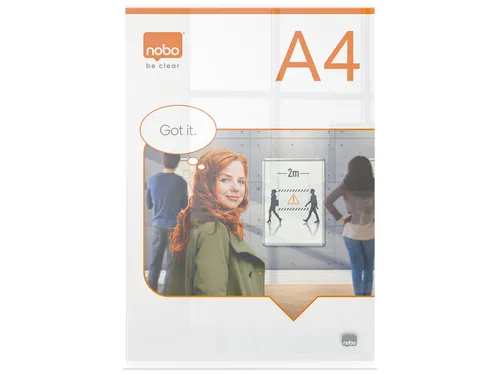 Infobord Nobo Premium Plus A4 acryl vrijstaand