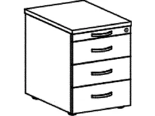 Mobiel Ladeblok 570X430X600Mm Centr. Vergrendeling Rollen Onyxgrijs - 1