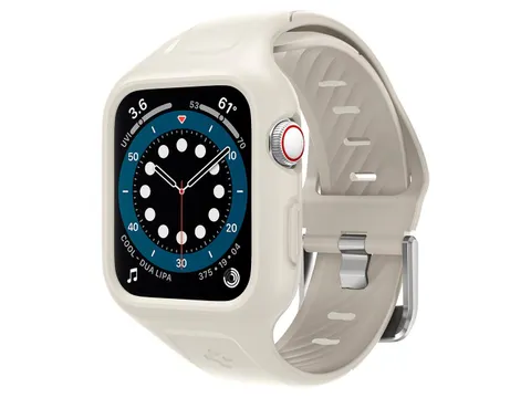 Spigen Liquid Air Pro Case Apple Watch SE 40mm Band Wit Silicone