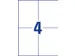 Etiket Avery Zweckform 3483 105x148mm A6 wit 400stuks