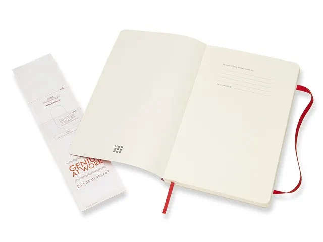 Carnet de notes Moleskine L 130x210mm ligné Soft rouge écarlate