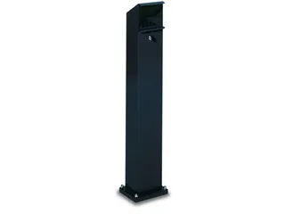 Asbakstaander Vierkant Staal 2 Liter Hxbxd 1150X180X150Mm Overkapping - 1