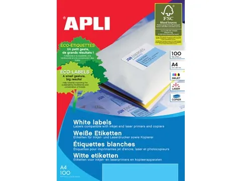 Apli Witte Etiketten 199.6x144.5 mm