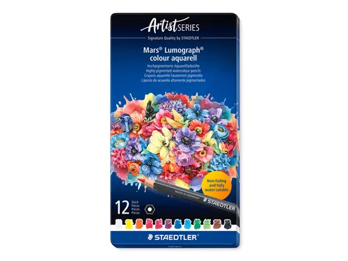 Aquarelpotlood Staedtler Mars Lumograph 12 kleuren