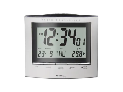 Wekker Technoline WT 280 120x105x50mm zilver/zwart