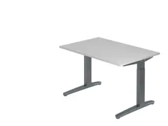 In hoogte verstelbaar bureau,HxBxD 680-850x1200x800mm,blad grijs