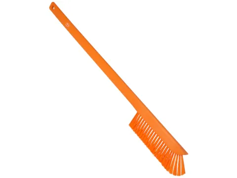 Vikan Hygiene precisieborstel lange steel 600mm medium vezels Oranje