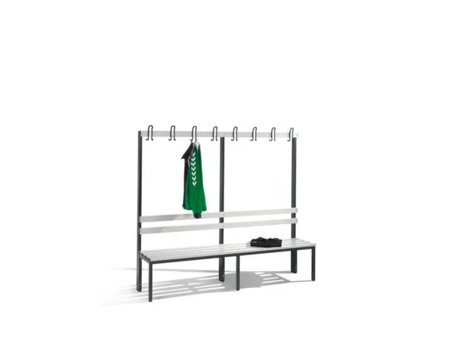 omkleedbank,HxLxD 1650x2000x400mm,PVC-lijst lichtgrijs,romp RAL7021