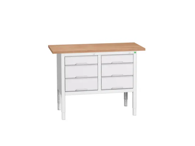 établi HxlxP 830-930x1250x600mm plateau multiplex