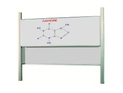 Schoolbord Dubbelvlaksbord 100x250cm Verstelbaar Kolom Wit Emaille