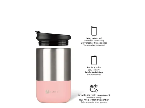 Thermosbeker Les Artistes Paris reisbeker 350ml Split Roze