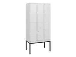 dubbeldekse locker,HxBxD 1950x900x500mm,3x2vak.,vak B 300mm,cil.-slot