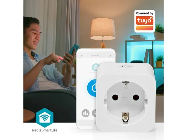 Nedis SmartLife Slimme Stekker Wi-Fi IP21 Wit 3 stuks