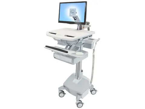 Ergotron SV44-1212-C multimediawagen & -steun Aluminium Grijs Wit
