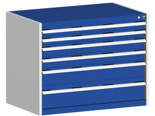 ladekast HxBxD 800x1050x750mm 6laden zware lasten RAL7035 RAL5010