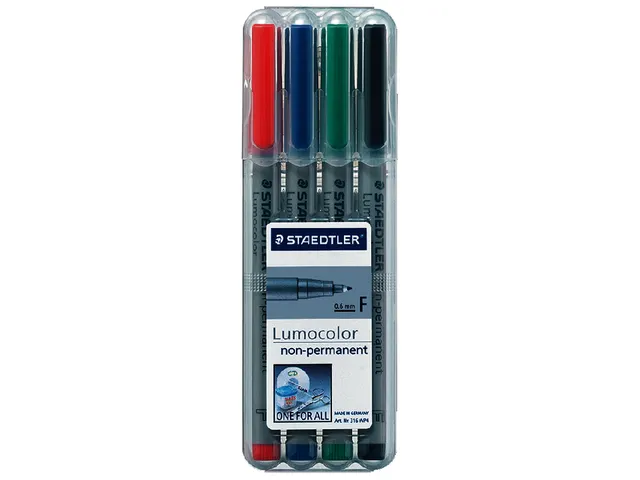 Feutre Rétroproj Staedtler Lumocolor F316 Non Perm Ass 4pcs