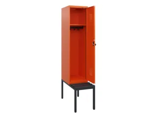 locker met bank,HxBxD 1950x400x815mm,1vak,vak B 400mm,draaigrendel - 1
