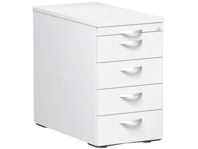 Ladenblok Hxbxd 720x430x800mm 1 Pennenlade 4 Laden Bladdecor Wit