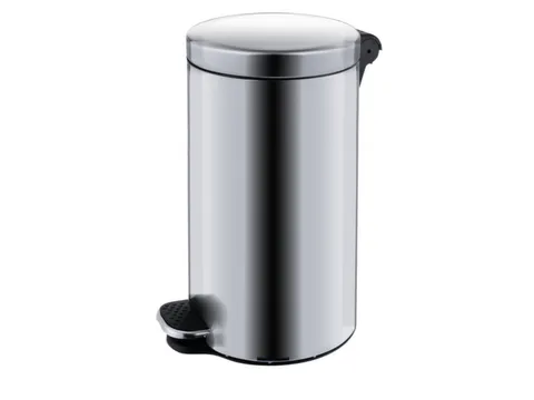 RVS pedaalemmer,30l,HxØ 650x300mm,binnenbak kunststof,romp mat