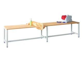 Omkleedbank Lxb 2000X370Mm Houten Latten Enkelzijdig Lichtgrijs - 1