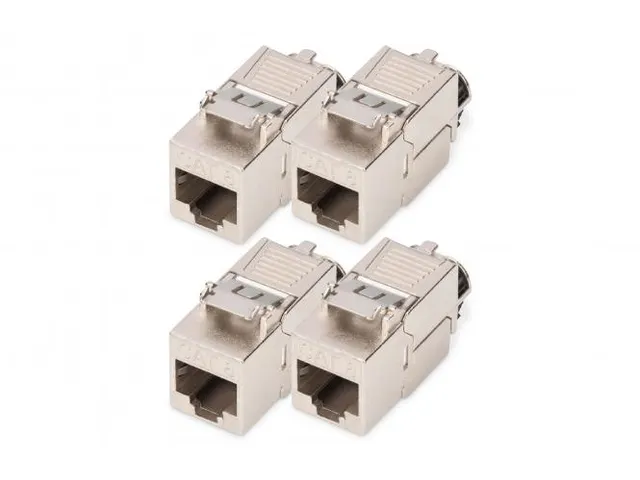 CAT 8.1 Keystone-module afgeschermd Gereedschapsloze installatie 4 stu