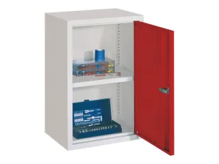 Hangkast 600x400x300mm 1 Verstelbaar Legbord Ral 7035 Front Ral 3000 - 1
