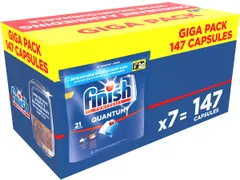 Finish Quantum Regular vaatwastabletten Promobox 147 stuks (7x21stuks)