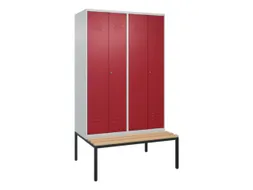 locker voor scheiding van kleding,HxBxD 2120x1200x815mm,4vak