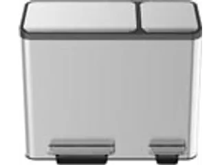 Ecocasa Recycler Pedaalemmer 30+15 Liter mat RVS - 3
