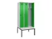 locker met bank,voor scheiding van kleding,HxBxD 2120x900x815mm,3vak