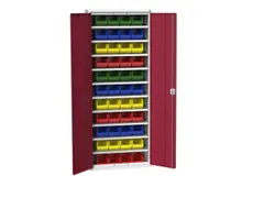 Systeemkast 2000x800x350mm 44bakken 10xlegbord RAL7035+RAL3004