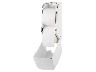 Toiletpapier Dispenser Voor Doprollen 2 rollen Wit - 2