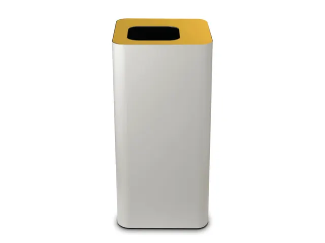 afvalbak,100l,HxBxD 800x385x385mm,romp staal wit