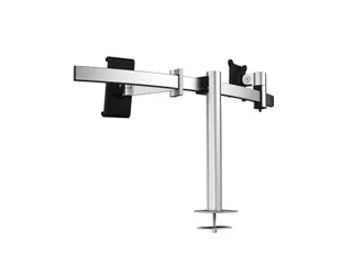 Monitorarm Durable met bladdoorvoer voor 1 scherm en 1 tablet - 2