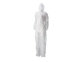 Pp non woven coverall met pe coating XL wit 40gr 50 Stuks - 3