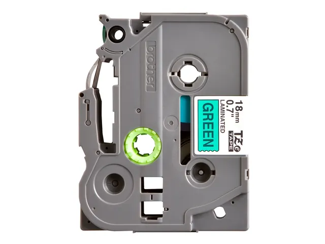 Ruban de lettrage Brother P-Touch TZe-741 standard 18mm noir sur vert