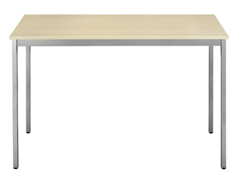 Tafel Vierkant 120x80 Cm Rechthoekig Frame Aluminium Blad Esdoorn