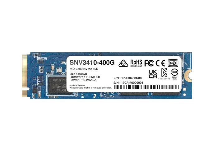 Synology SNV3410 400 GB M.2 PCI Express 3.0 NVMe SSD