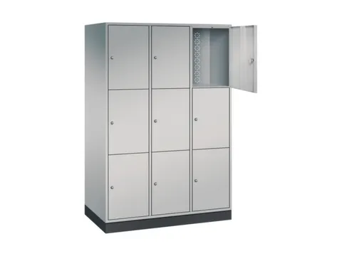 grootvolume-lockersysteem,HxBxD 1950x1220x600mm,3x3vakken,cil.-slot