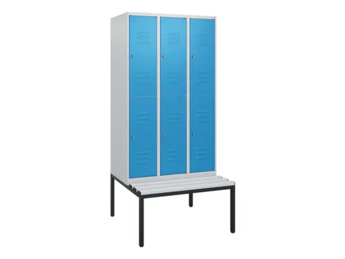 Dubbeldekse dekenkist,HxBxD 1950x900x815mm,3x2vak.,vak B 300mm