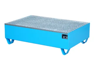 Systeem-Opvangbak 2x 200l Blauw 215l 360x 1200x 800mm Rooster - 1