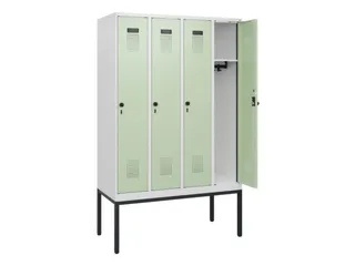 schoollocker,HxBxD 1950x1200x500mm,4vak,vak B 300mm,draaigrendel - 1